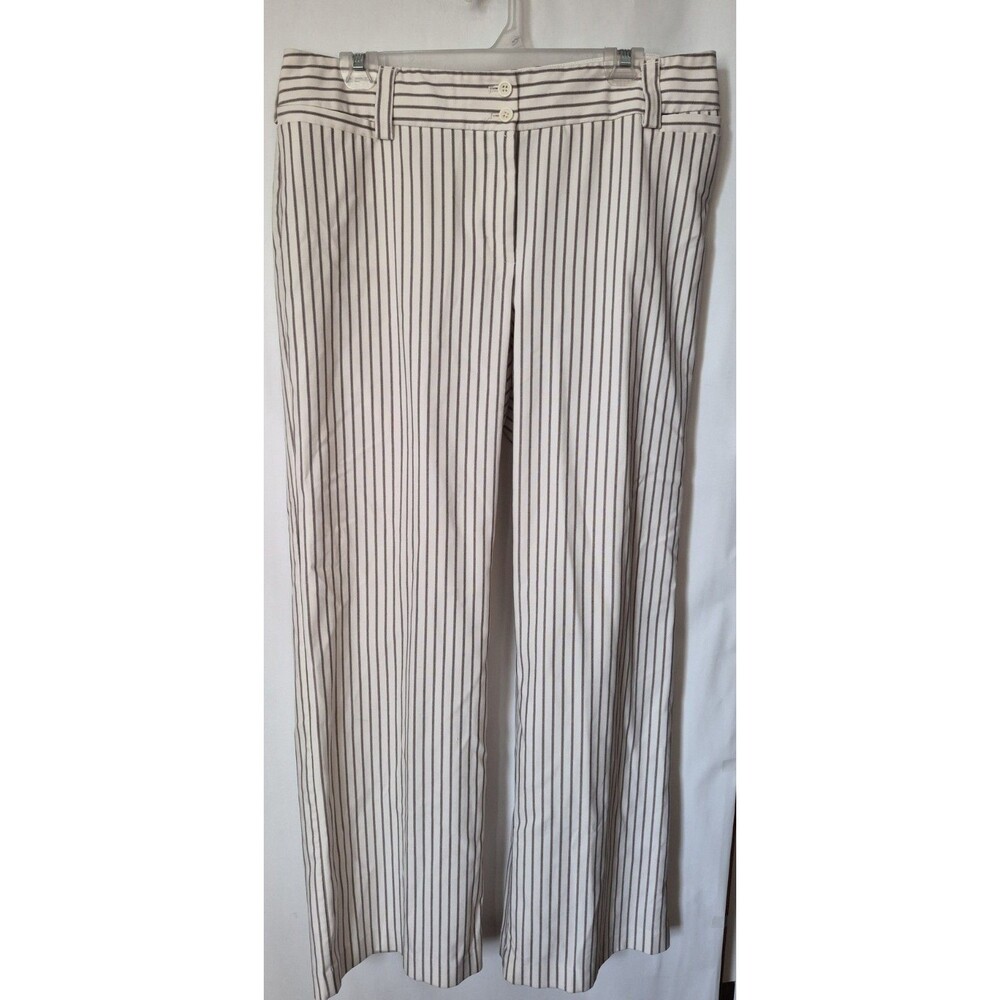 Women Striped Dress Pants Correspondent Size 12 Preppy Office School